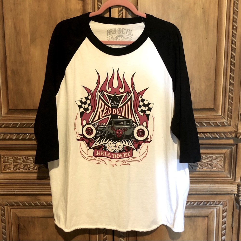 Red Devil Hellbound Rod Raglan Tee 2XL